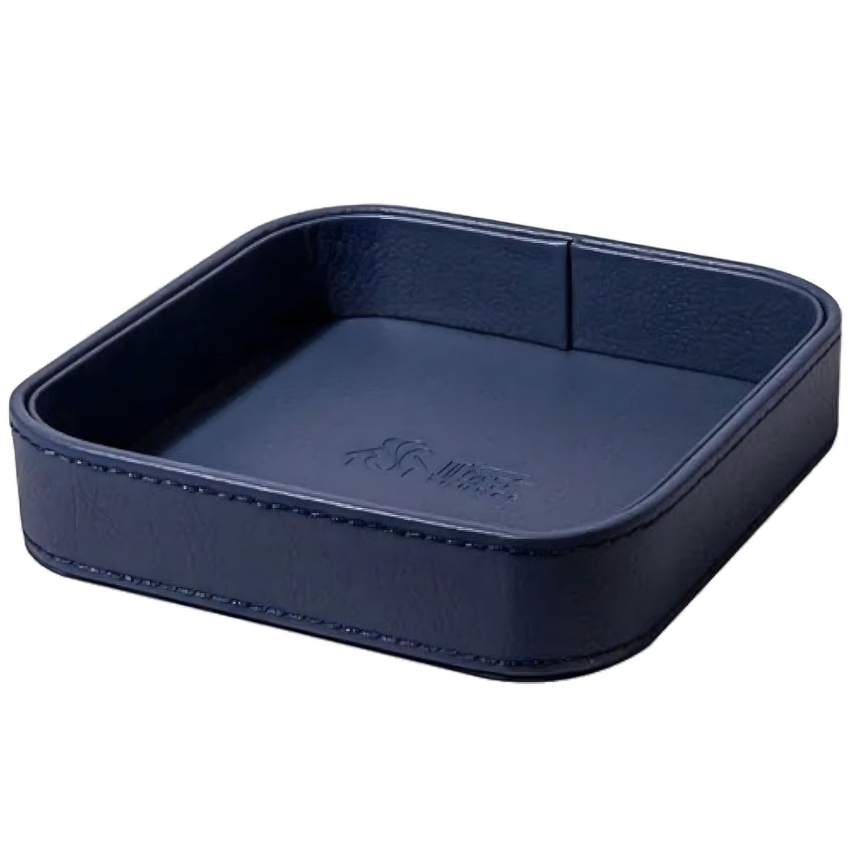 PU Leather Jewelry Tray, Foldable with Raised Edge, for Rings, Keys, Watches