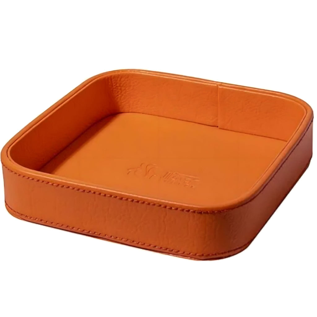 PU Leather Jewelry Tray, Foldable with Raised Edge, for Rings, Keys, Watches