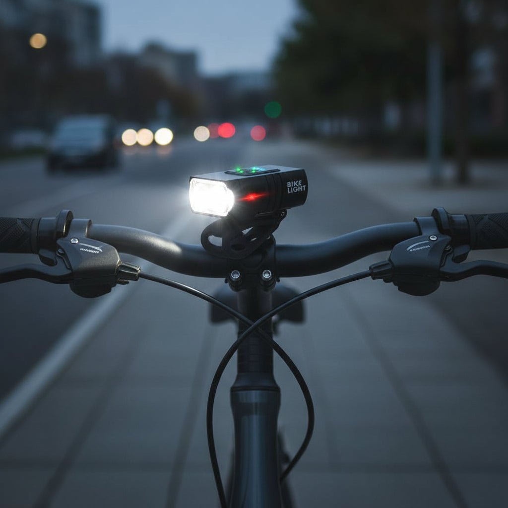 LED-Fahrradlampe USB Wiederaufladbar mit Doppel-LED 6 Leucht-Modi 360 Grad Drehbare Halterung Aluminium Gehäuse Spritzwasser-Geschützt - Bolania