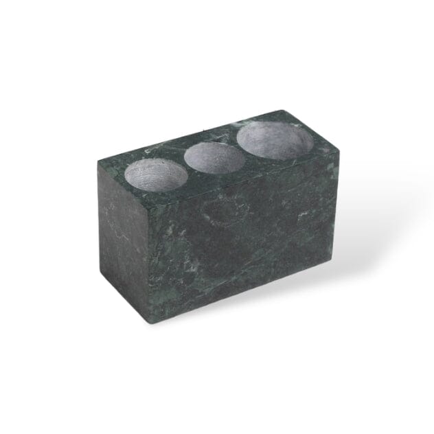 Bathroom Set in Green Marble Look with Gold, Soap Dispenser, Toothbrush Holder, Tray