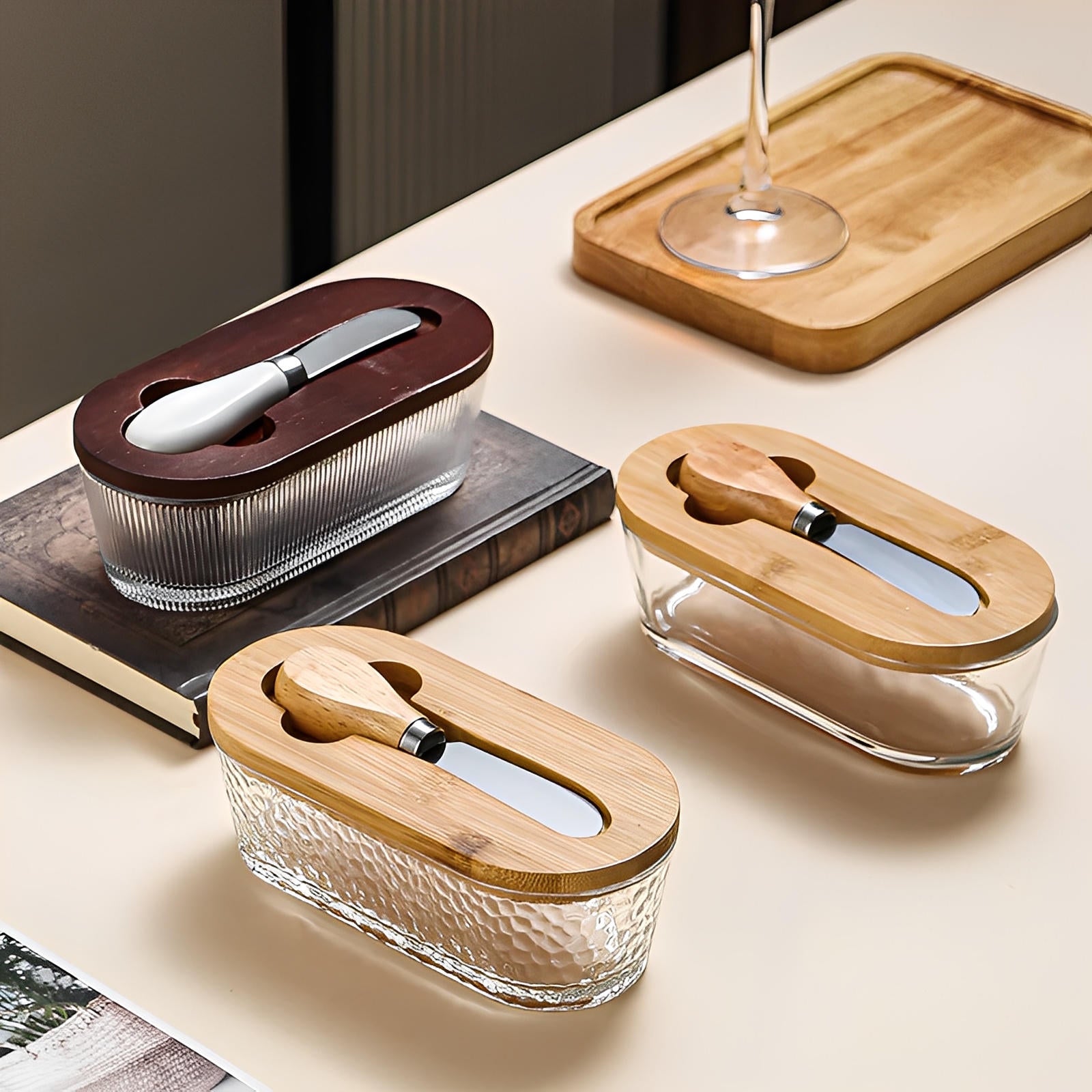 Lucenta Glas - Butterdose – Stilvolles Design für Ihre Küche - Bolania