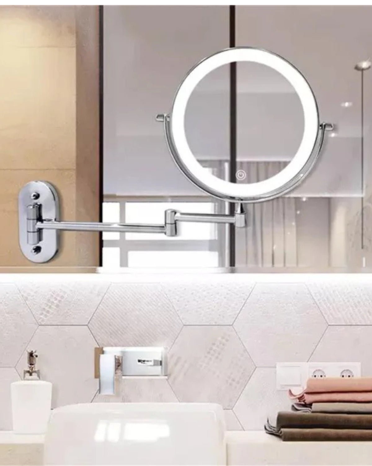 Luminara – LED - Vergrößerungsspiegel mit Touch - Steuerung - Bolania