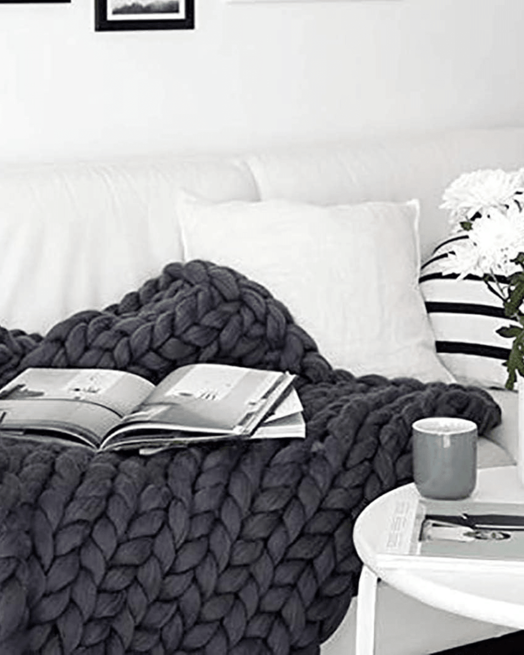 Majesté Luxe – Handgestrickte Kuscheldecke mit Extrastarker Struktur - Bolania