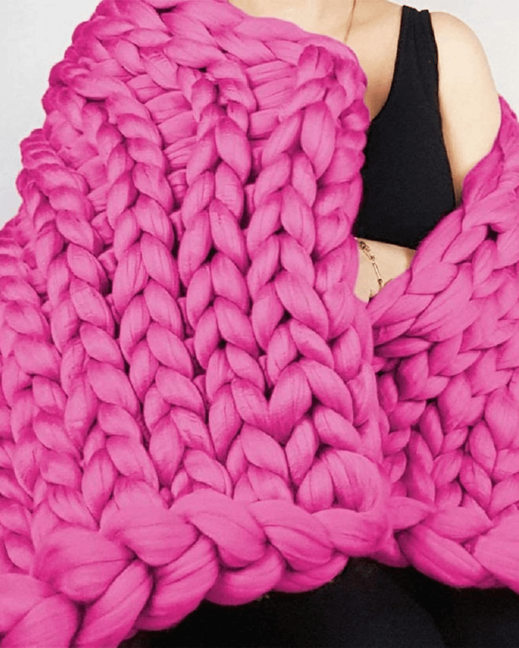 Majesté Luxe – Handgestrickte Kuscheldecke mit Extrastarker Struktur - Bolania