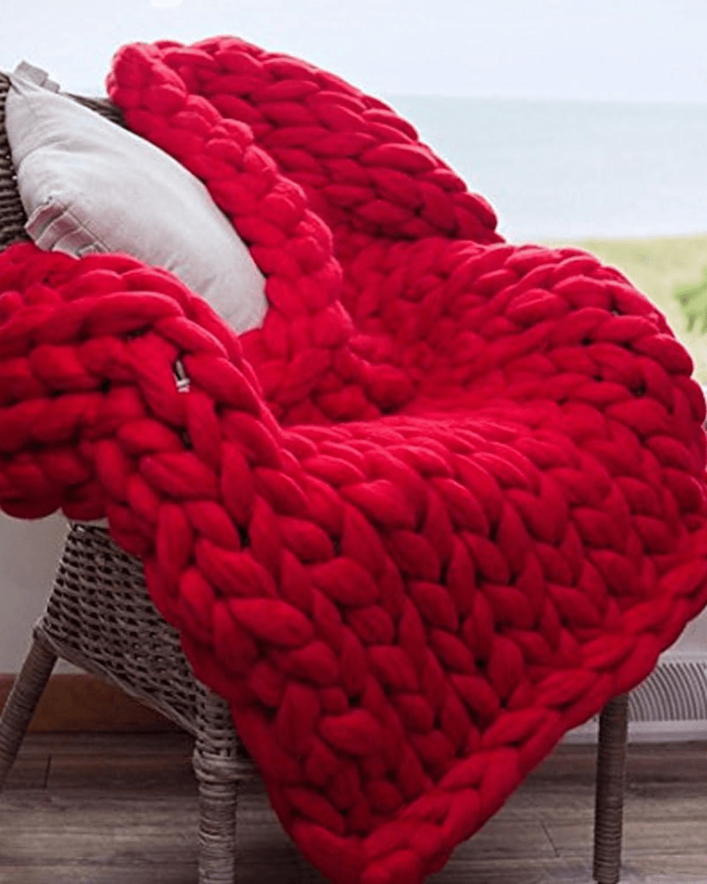 Majesté Luxe – Handgestrickte Kuscheldecke mit Extrastarker Struktur - Bolania