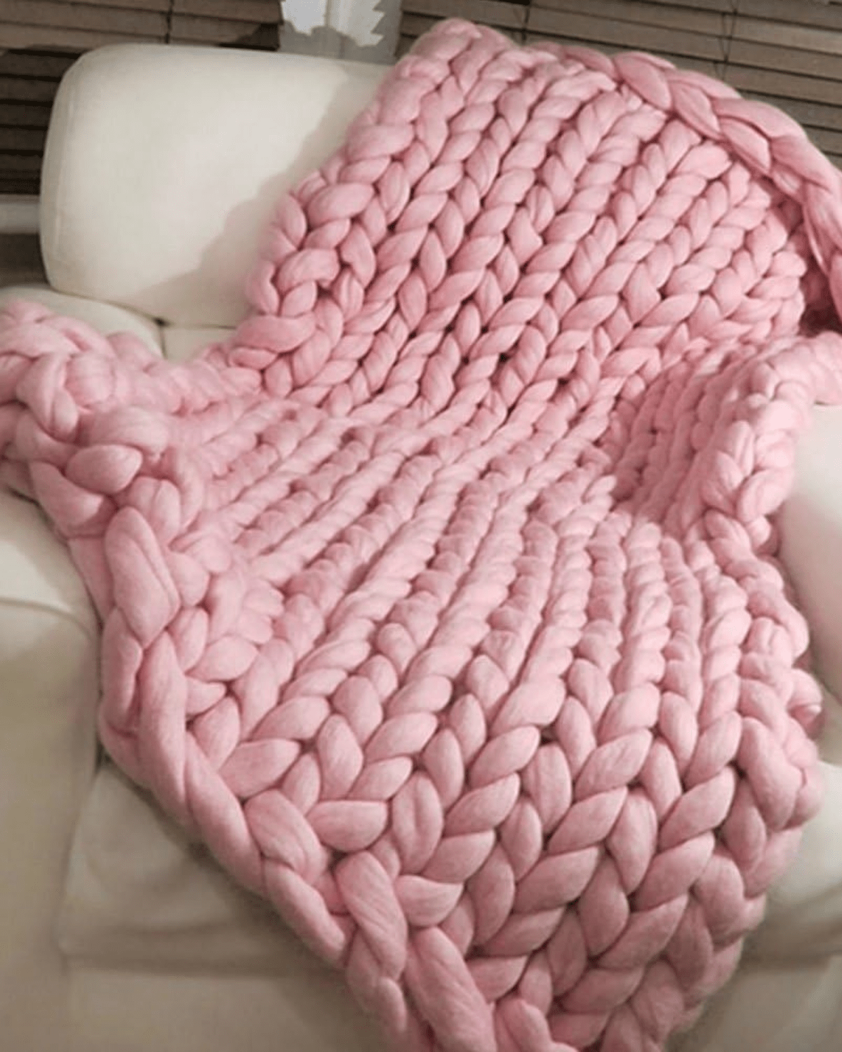 Majesté Luxe – Handgestrickte Kuscheldecke mit Extrastarker Struktur - Bolania