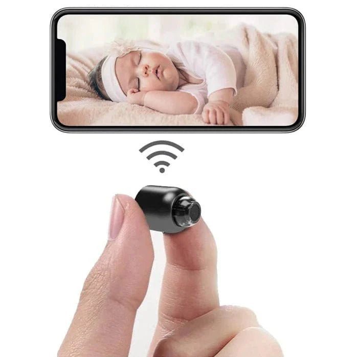 Mini WLAN Überwachungskamera mit Nachtsicht HD - Video Bewegungserkennung für Innenräume und Smartphone - App - Bolania