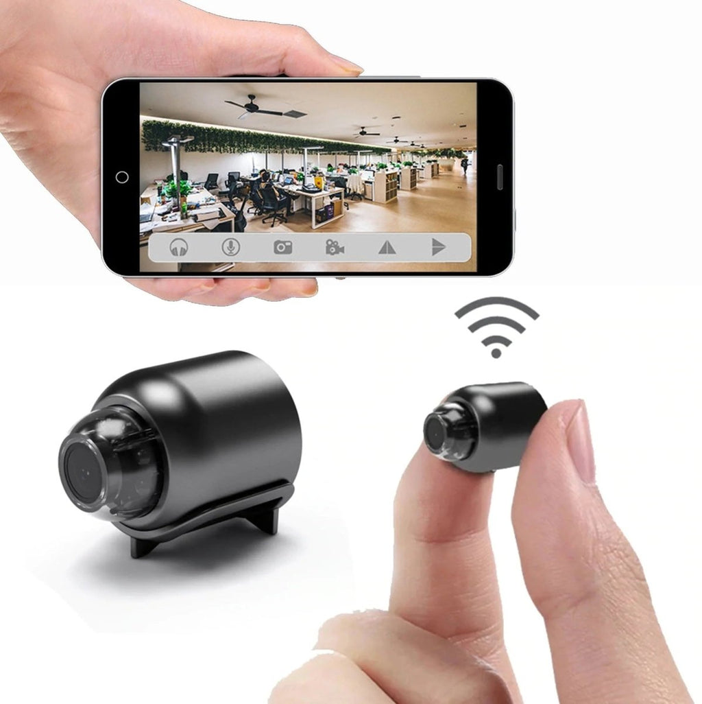 Mini WLAN Überwachungskamera mit Nachtsicht HD - Video Bewegungserkennung für Innenräume und Smartphone - App - Bolania