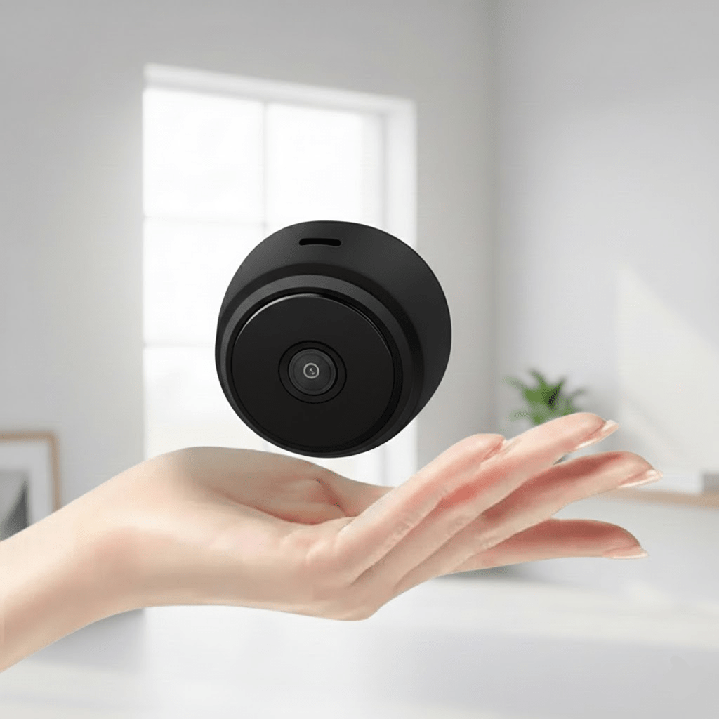 Mini WLAN Überwachungskamera mit Nachtsicht und Bewegungserkennung, 150° Weitwinkel, Live-Zugriff per App - Bolania