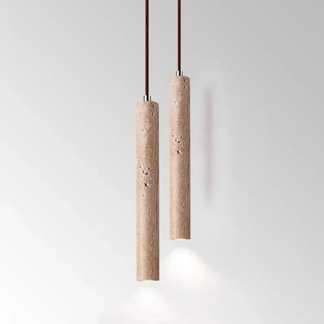 Bolania | Hängelampe - Minimalistischer LED-Kronleuchter Travertin Design