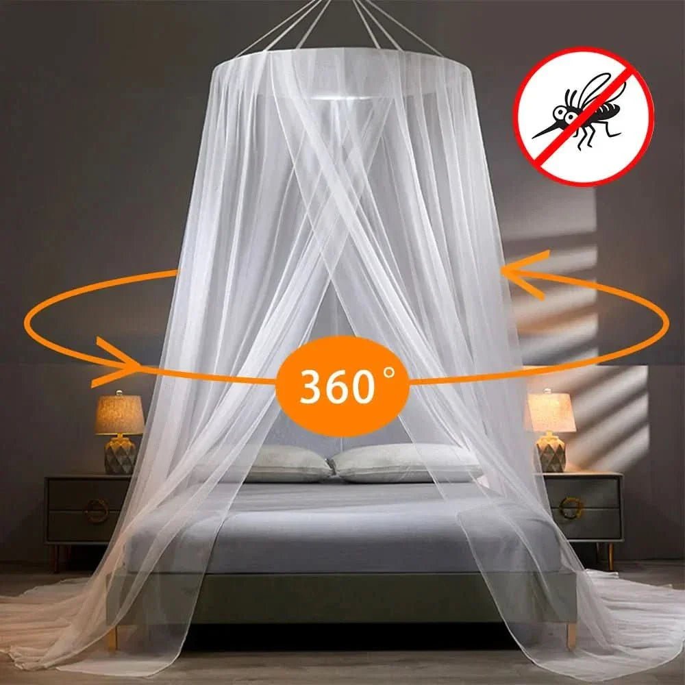 Moskitonetz für Bett Deckenmontage Faltbar Atmungsaktiv 250 cm Höhe für Einzel - und Doppelbett Camping Zuhause und Reise - Bolania