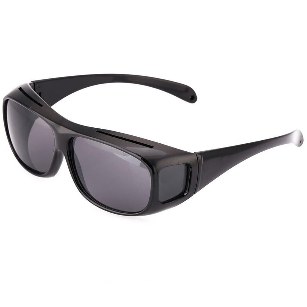 Nachtfahrbrille mit Gelb Getönten Gläsern Anti - Blendung Überzieh - Modell für Brillenträger und Tag - Nacht Funktion - Bolania