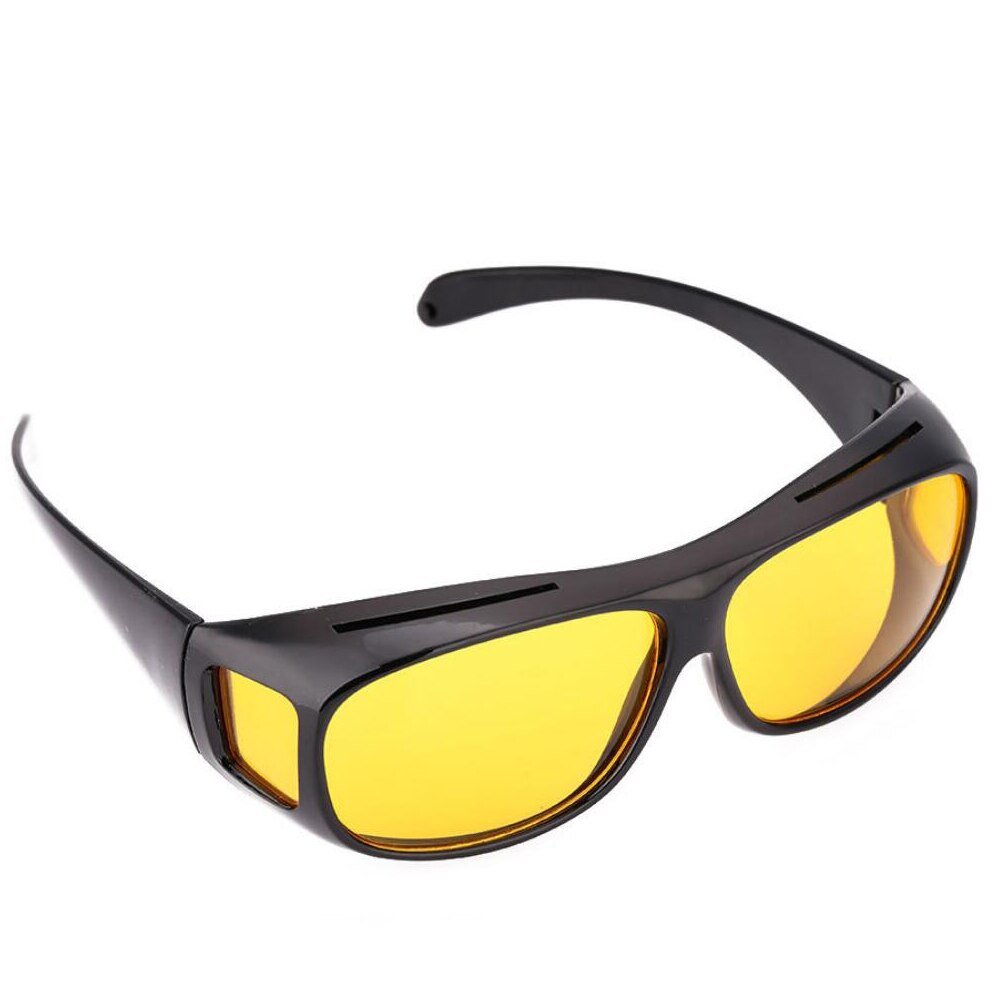 Nachtfahrbrille mit Gelb Getönten Gläsern Anti - Blendung Überzieh - Modell für Brillenträger und Tag - Nacht Funktion - Bolania