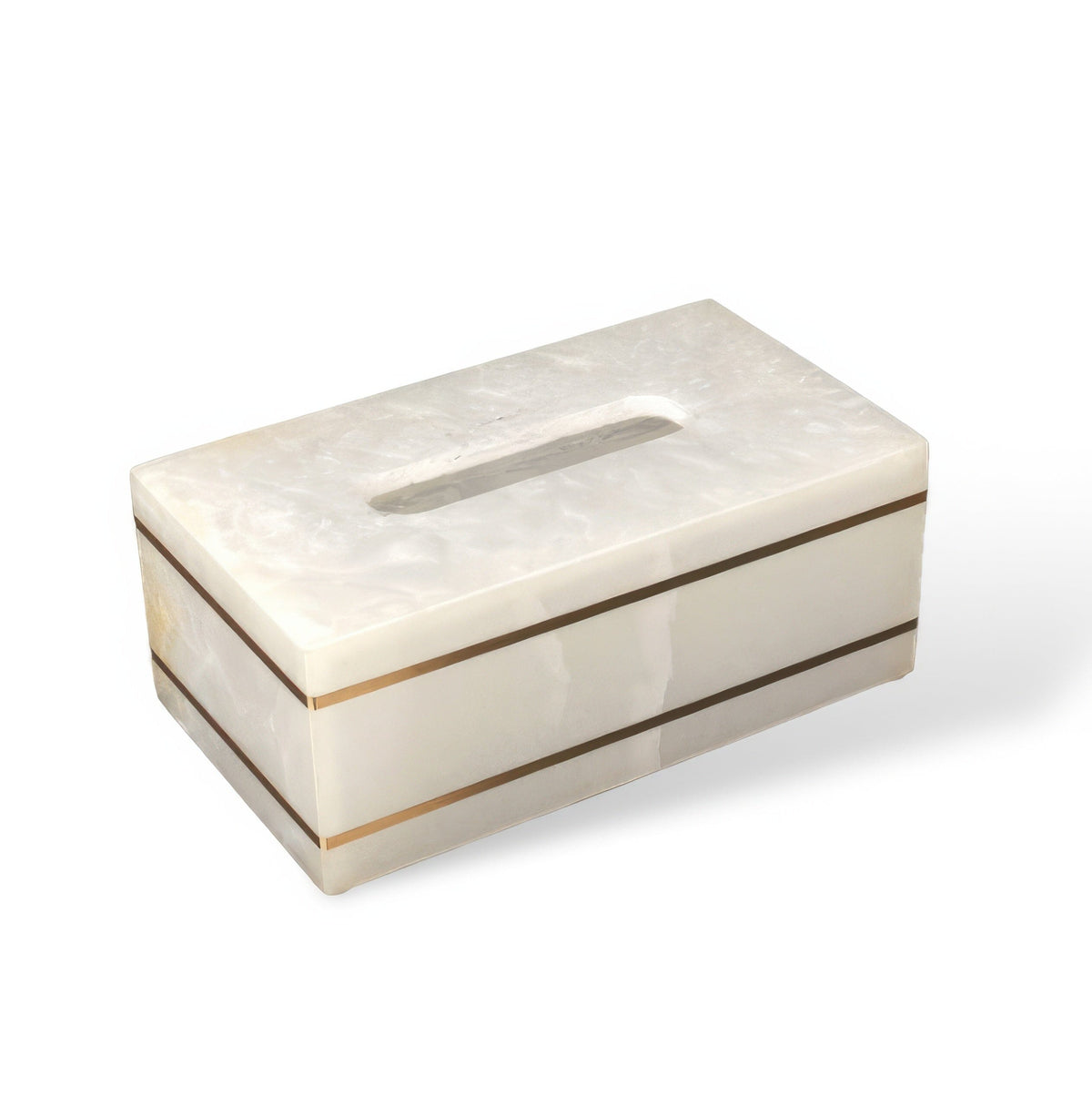 Bathroom Set in Marble Look with Gold Rim, Soap Dispenser, Toothbrush Holder, Tray