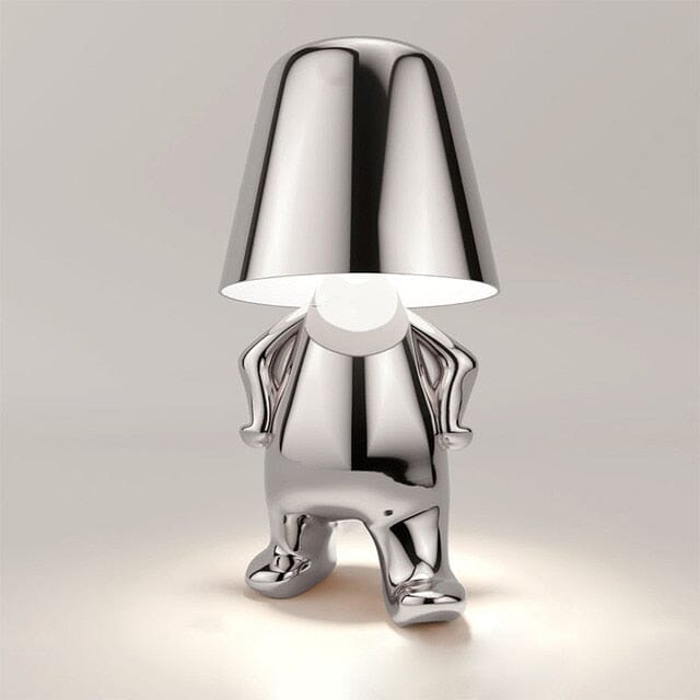 Cordless Table Lamp with USB Rechargeable Battery, Figurative Design, Dimmable, for Nightstand and Shelf