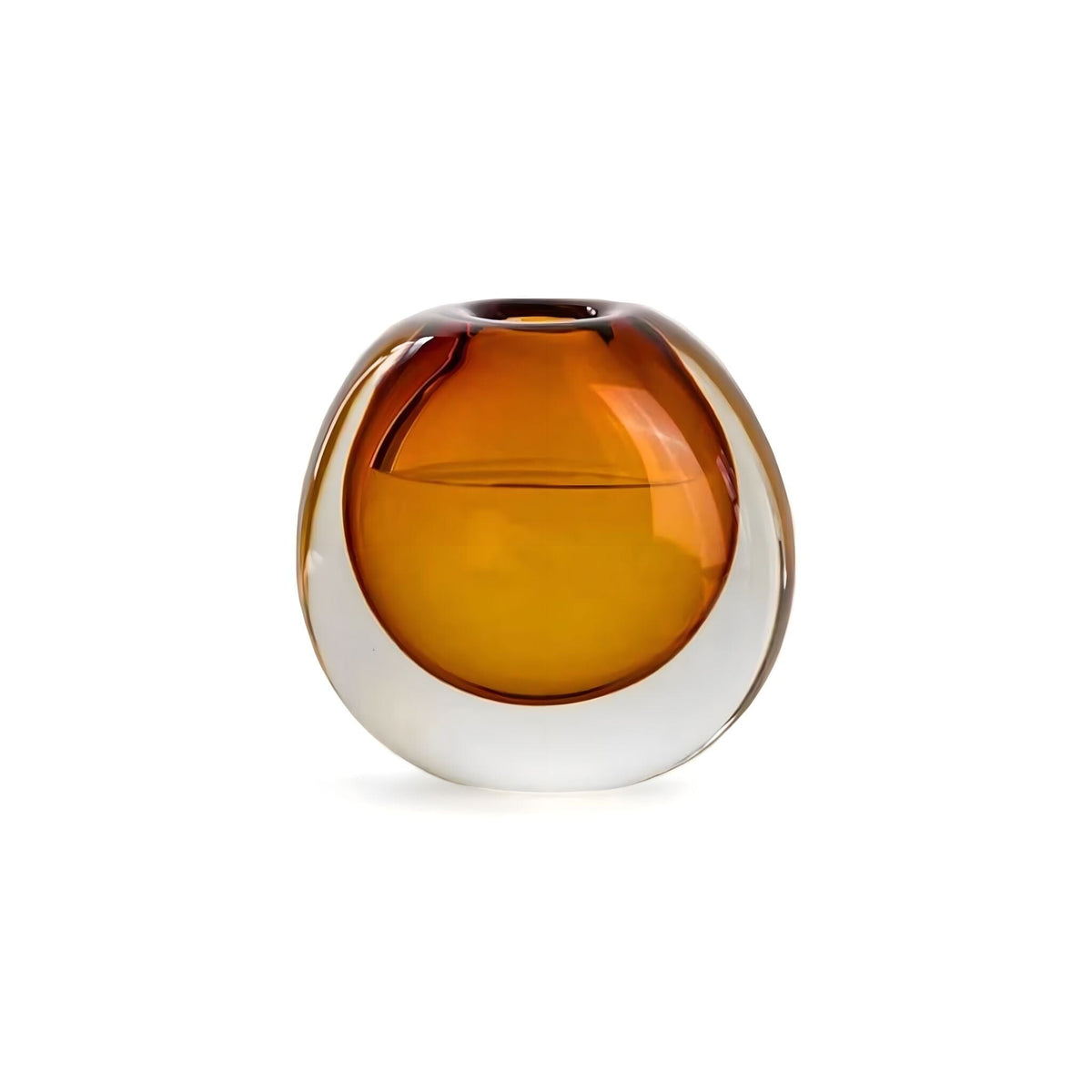 Vase Made of Thick-Walled Smoked Glass with a Narrow Opening, Solid Base, Three Sizes