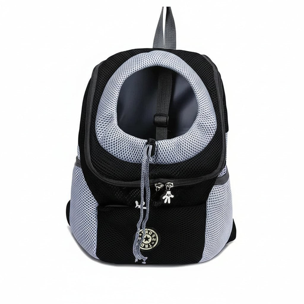 Pet Carrier Backpack Made of Breathable Mesh with Adjustable Straps and Safety Clip for Dogs and Cats