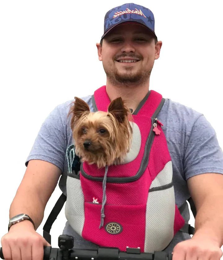 Pet Carrier Backpack Made of Breathable Mesh with Adjustable Straps and Safety Clip for Dogs and Cats