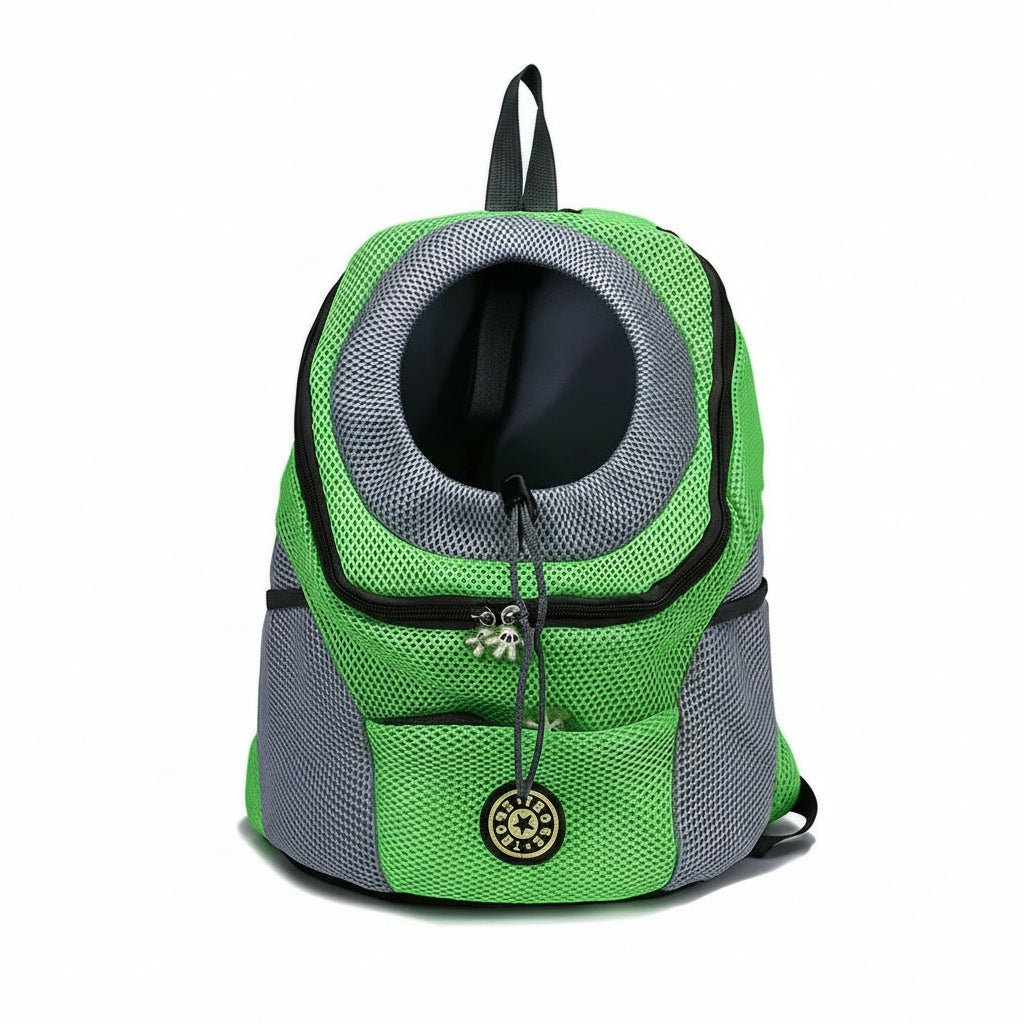 Pet Carrier Backpack Made of Breathable Mesh with Adjustable Straps and Safety Clip for Dogs and Cats