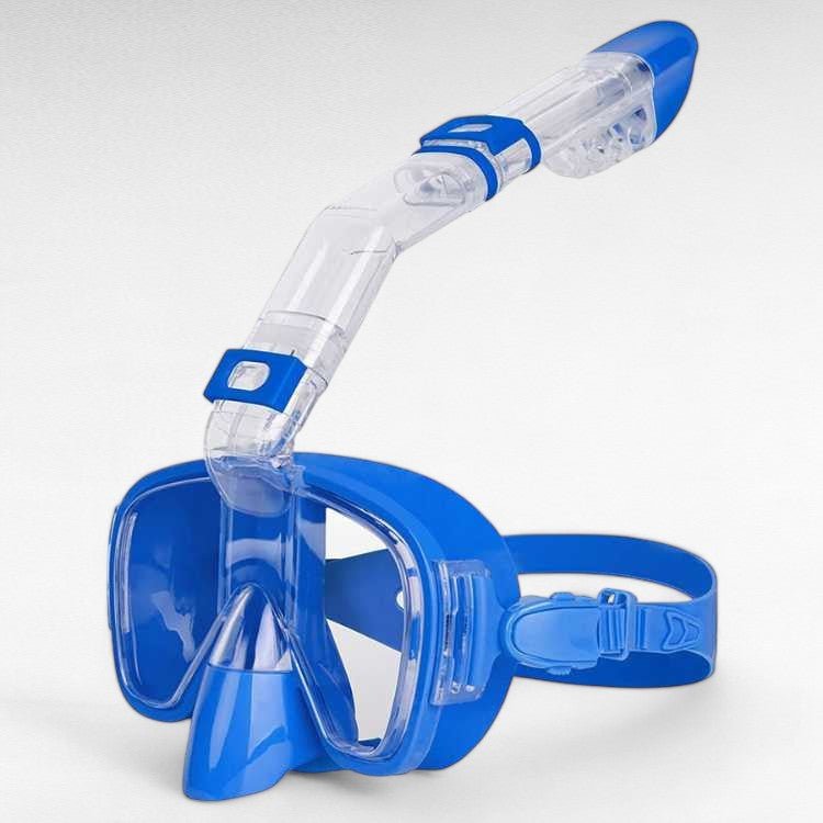 Faltbare Schnorchelmaske mit Dry-Top Schnorchel Anti-Beschlag-Sichtfenster und Verstellbarem Kopfband für Schnorcheln und Schwimmen