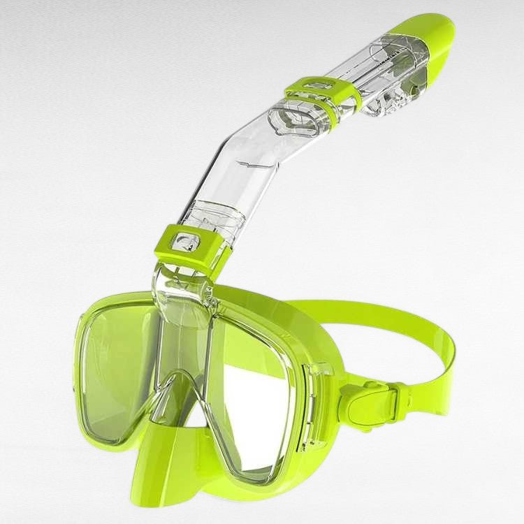 Faltbare Schnorchelmaske mit Dry-Top Schnorchel Anti-Beschlag-Sichtfenster und Verstellbarem Kopfband für Schnorcheln und Schwimmen