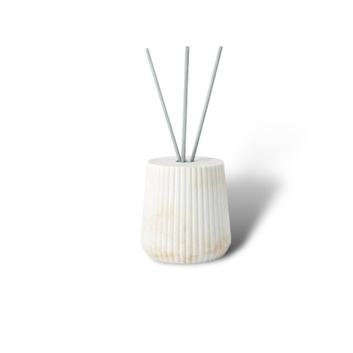 Bathroom Accessories in Marble Look with Ribbed Structure, Soap Dispenser, Tumbler and Storage Tray