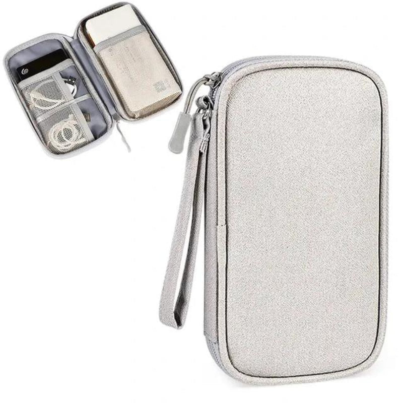 Reise - Etui für Kabel und Ladegeräte mit Mehreren Fächern aus Oxford - Gewebe Kompakt Leicht und Stoßfest - Bolania