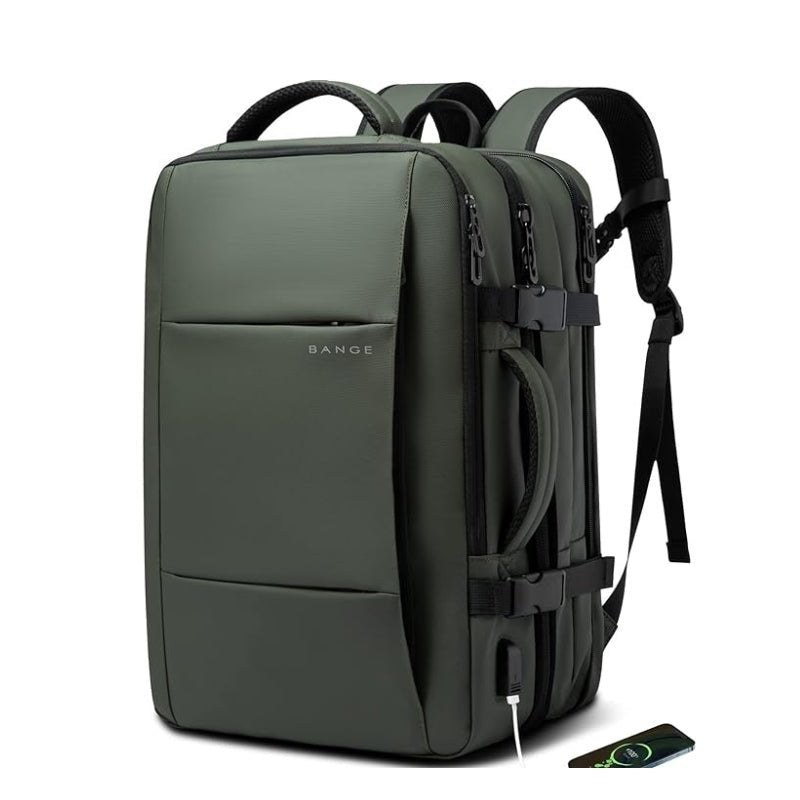 Reiserucksack Erweiterbar mit USB - Port Wasserabweisend Laptopfach 17 Zoll Mehrere Fächer für Handgepäck Business und Reise - Bolania
