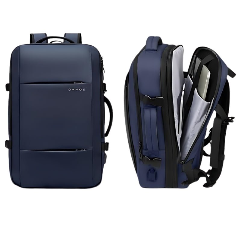 Expandable Travel Backpack with USB Port Water-Resistant 17-inch Laptop Compartment Multiple Pockets for Carry-on Business and Travel
