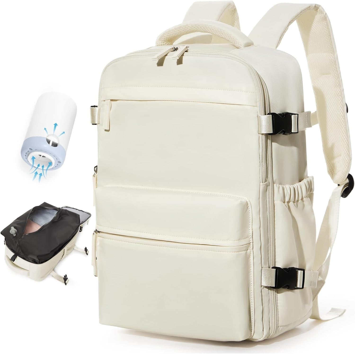Reiserucksack mit Vakuum - Kompressionssystem und Elektrischer Pumpe Oxford - Gewebe 17 Zoll Laptopfach Wasserabweisend - Bolania