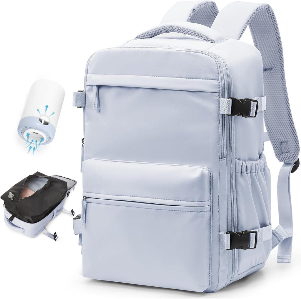 Reiserucksack mit Vakuum - Kompressionssystem und Elektrischer Pumpe Oxford - Gewebe 17 Zoll Laptopfach Wasserabweisend - Bolania