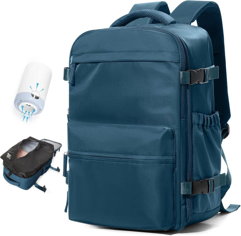Reiserucksack mit Vakuum - Kompressionssystem und Elektrischer Pumpe Oxford - Gewebe 17 Zoll Laptopfach Wasserabweisend - Bolania