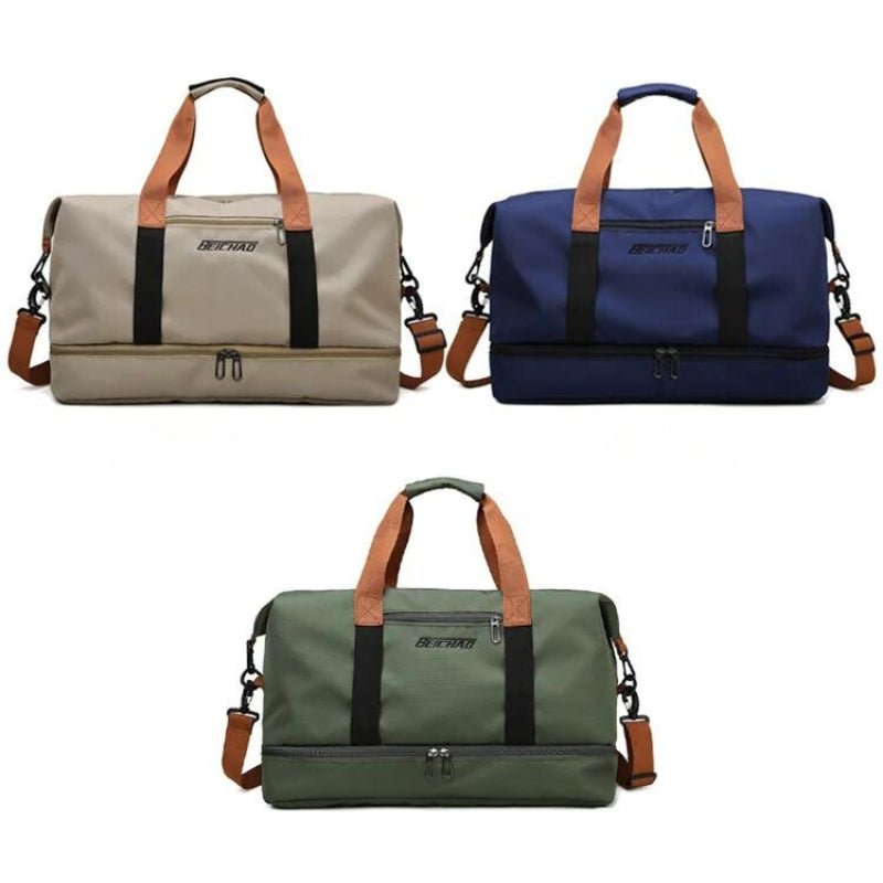 Reisetasche 35L mit Schuhfach Schultergurt und Mehreren Innenfächern aus Wasserabweisendem Oxford - Gewebe für Wochenende und Sport - Bolania