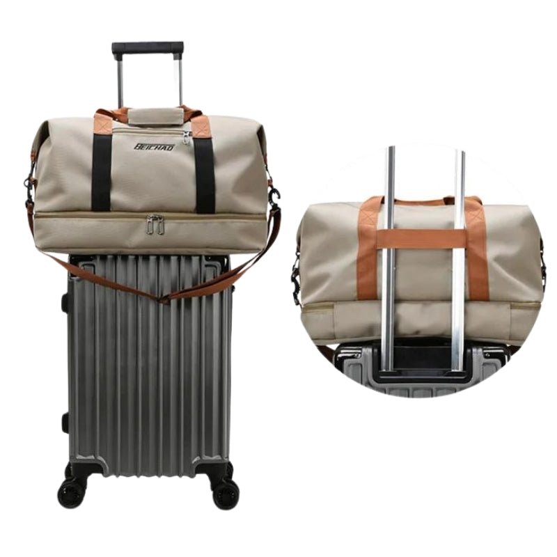 Reisetasche 35L mit Schuhfach Schultergurt und Mehreren Innenfächern aus Wasserabweisendem Oxford - Gewebe für Wochenende und Sport - Bolania