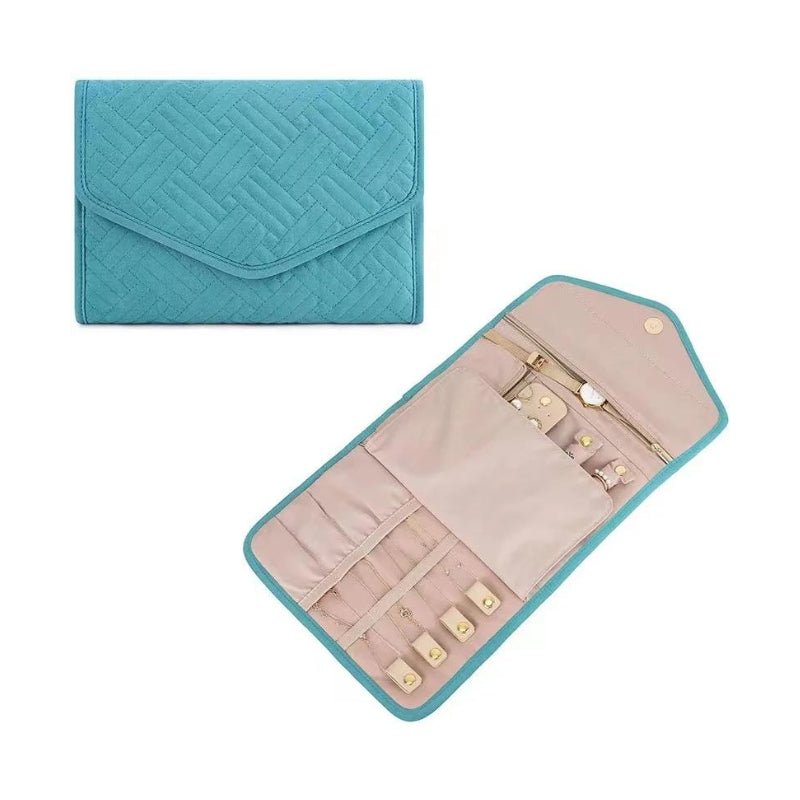Schmucktasche zum Aufrollen Faltbar mit Mehreren Fächern für Ringe Ohrringe Halsketten und Armreifen Reise - Organizer - Bolania