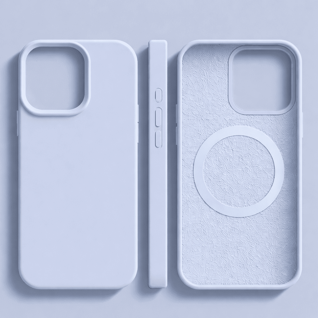 Silikon-Schutzhülle fürs iPhone MagSafe-Kompatibel mit Soft-Touch Oberfläche und Mikrofaser-Innenseite Schlank Stoßabsorbierend - Bolania