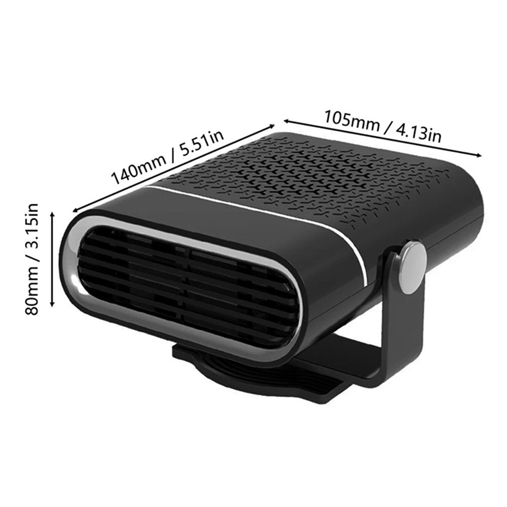 12V Car Windscreen De-Icer, Swivelling with Rotary Switch, Against Fogged-Up Windows