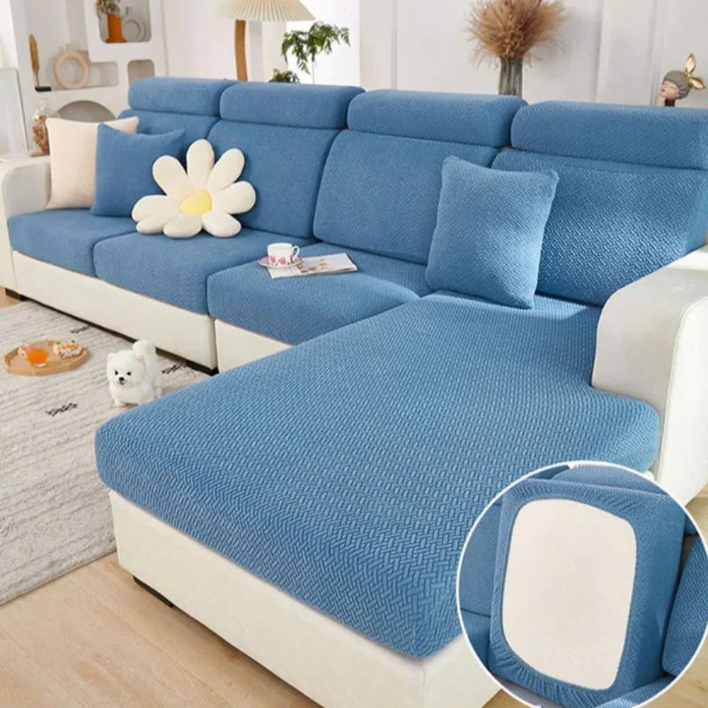 Sofabezug für Haustiere Stretch Jacquard Modular mit Gummizug Sitz Rücken Chaiselongue Kissen - Bolania