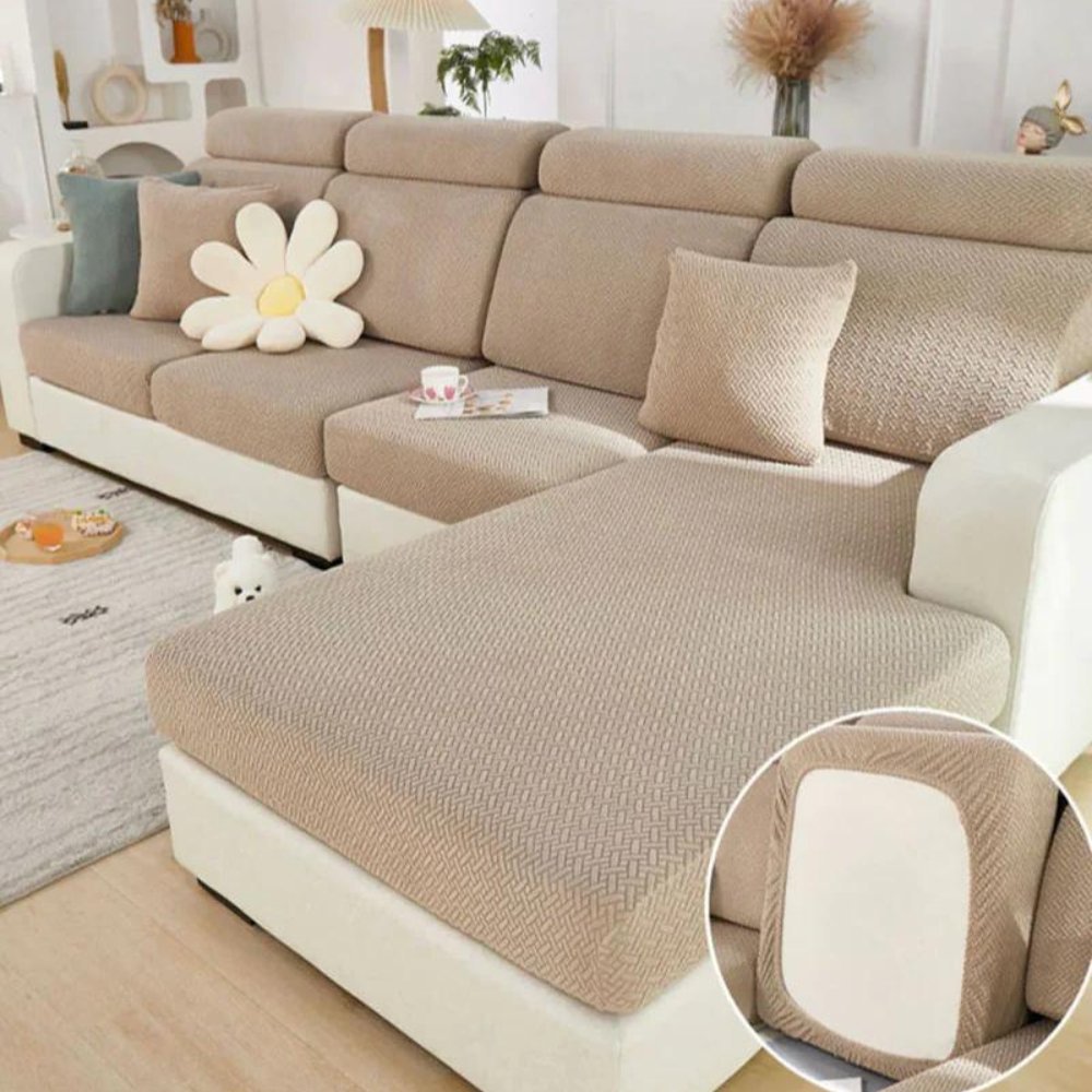 Sofabezug für Haustiere Stretch Jacquard Modular mit Gummizug Sitz Rücken Chaiselongue Kissen - Bolania