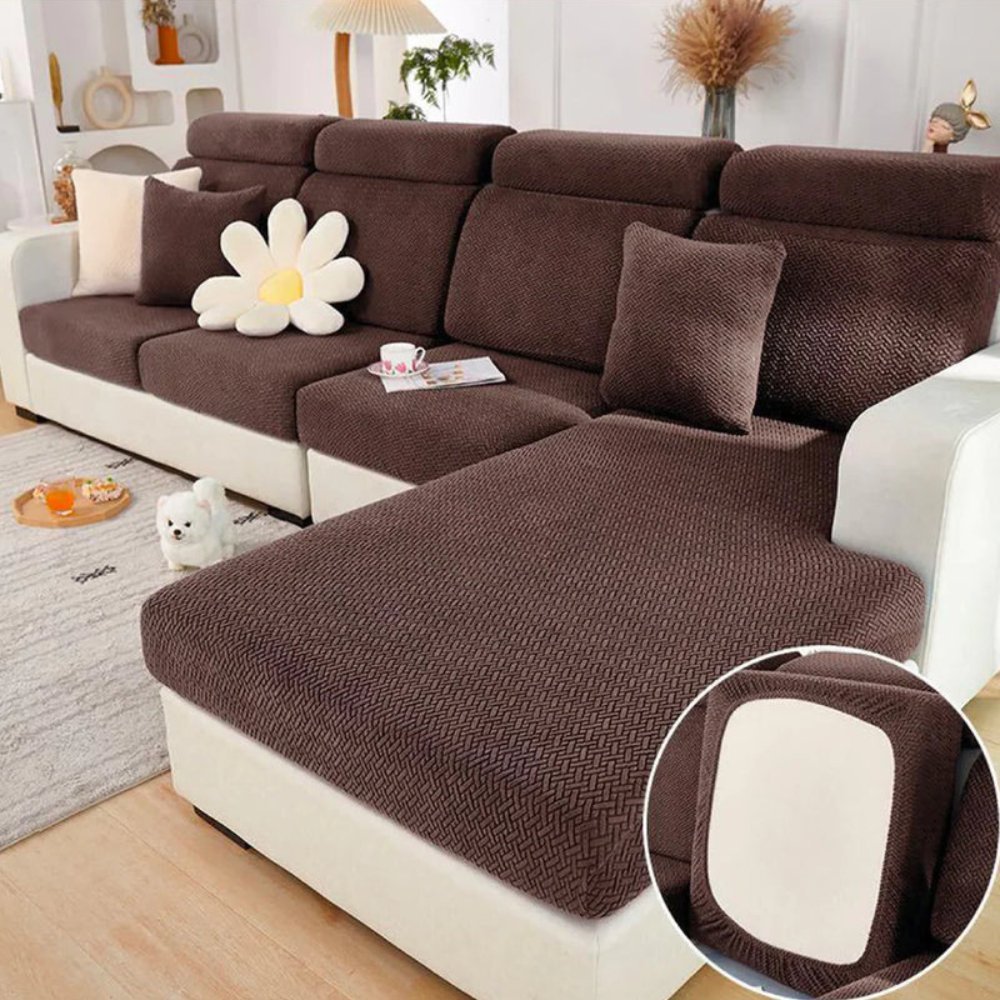 Sofabezug für Haustiere Stretch Jacquard Modular mit Gummizug Sitz Rücken Chaiselongue Kissen - Bolania