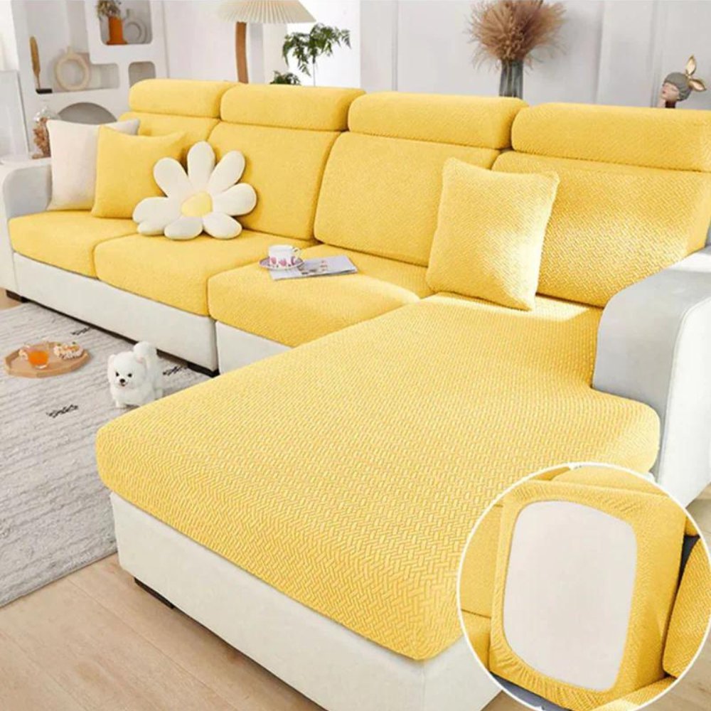 Sofabezug für Haustiere Stretch Jacquard Modular mit Gummizug Sitz Rücken Chaiselongue Kissen - Bolania