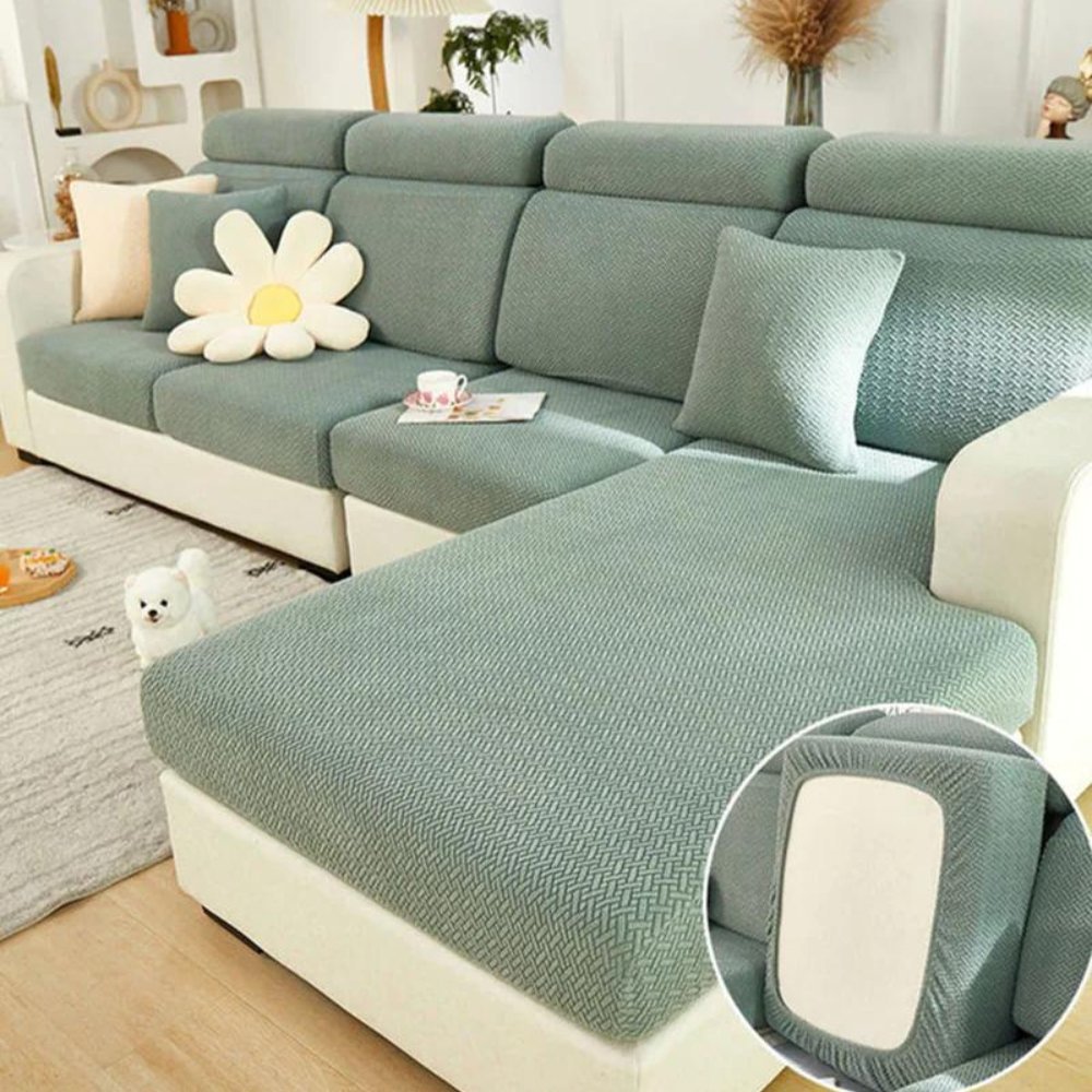 Sofabezug für Haustiere Stretch Jacquard Modular mit Gummizug Sitz Rücken Chaiselongue Kissen - Bolania