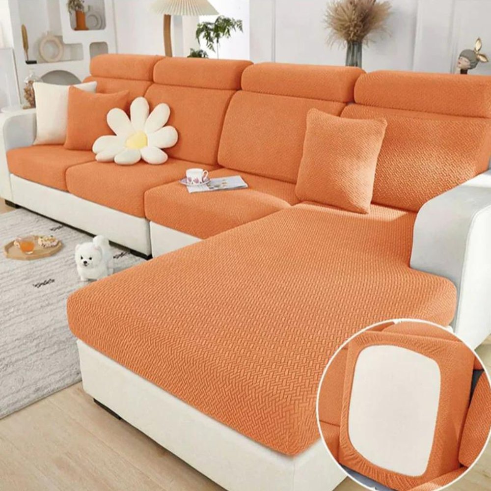 Sofabezug für Haustiere Stretch Jacquard Modular mit Gummizug Sitz Rücken Chaiselongue Kissen - Bolania