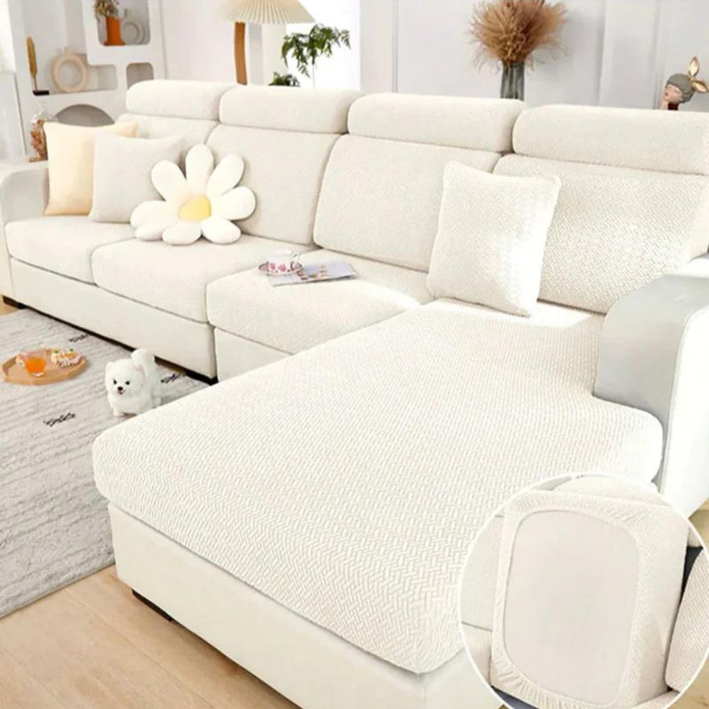 Sofabezug für Haustiere Stretch Jacquard Modular mit Gummizug Sitz Rücken Chaiselongue Kissen - Bolania