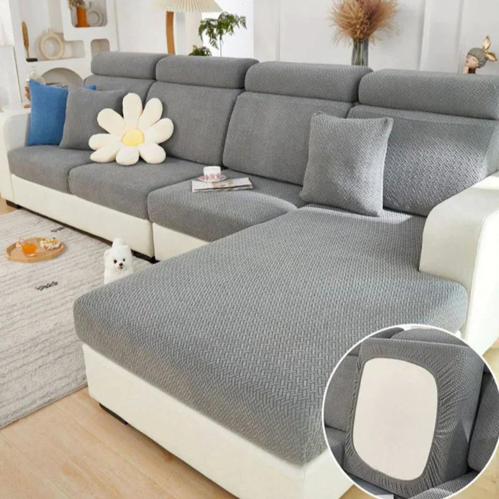 Sofabezug für Haustiere Stretch Jacquard Modular mit Gummizug Sitz Rücken Chaiselongue Kissen - Bolania