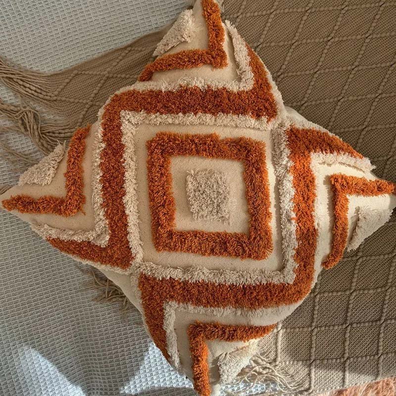 Sorella Akzentkissen – Handgewebte Texturen in warmen Farbtönen - Bolania