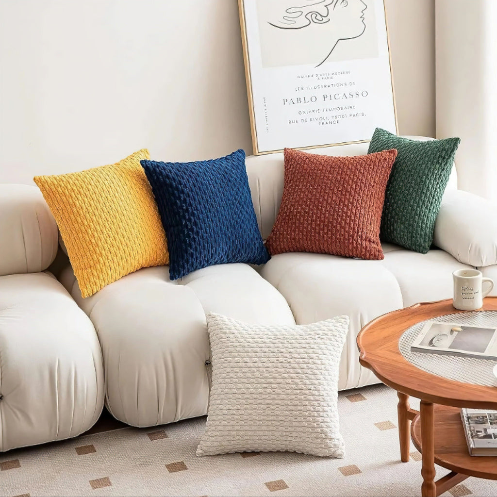 Textured Cushion Cover with Bobble Relief, Soft, for Sofa, Armchair and Bed