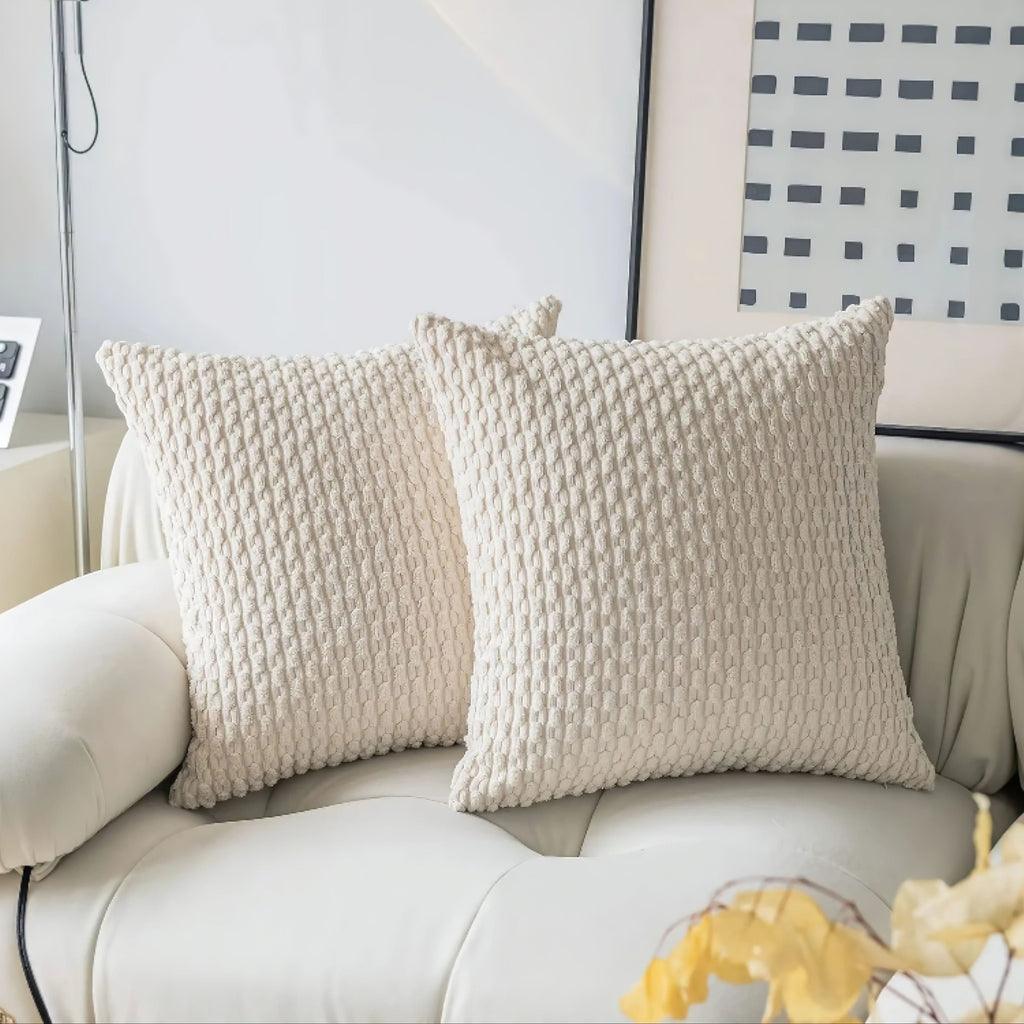 Textured Cushion Cover with Bobble Relief, Soft, for Sofa, Armchair and Bed