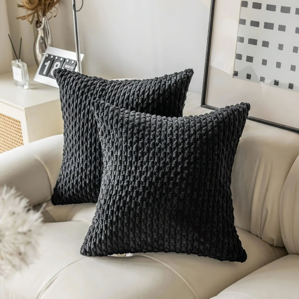 Textured Cushion Cover with Bobble Relief, Soft, for Sofa, Armchair and Bed