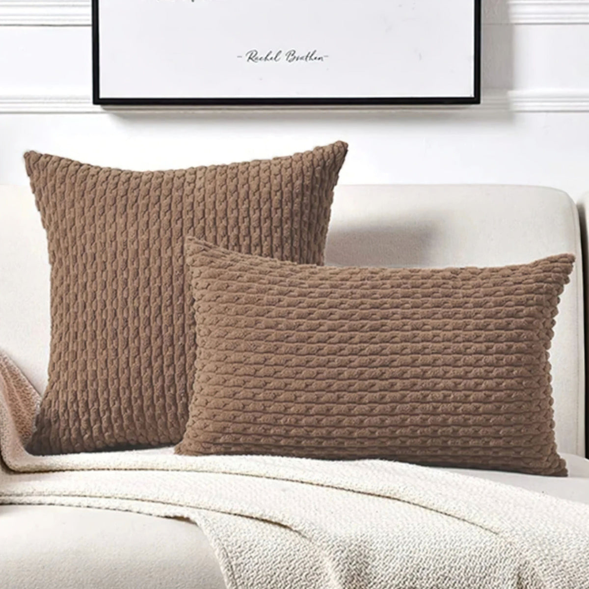 Textured Cushion Cover with Bobble Relief, Soft, for Sofa, Armchair and Bed